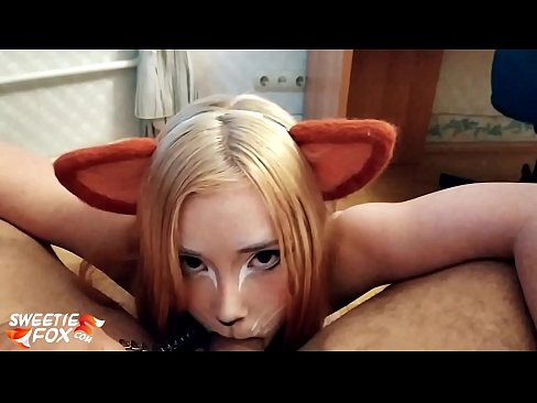 ❤️ Kitsune glutas dikon kaj kumas en ŝia buŝo ❤❌ Bonega porno ĉe ni ️❤